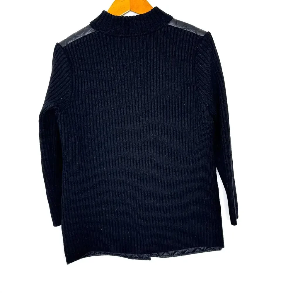 Per se quilted/wool‎ zip up jacket